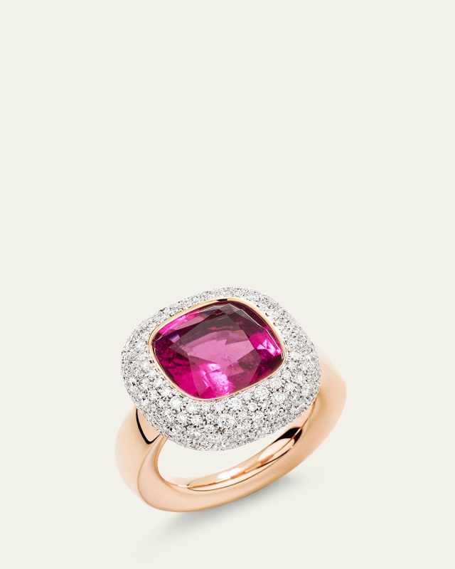 Nudo 18K Diamond and Rubellite Ring